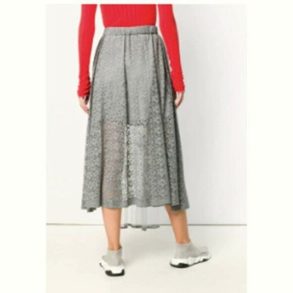 Stella McCartney embellished lace high low skirt Gray size 10 - Picture 3 of 10